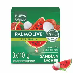 Jabon en Barra Palmolive Sandia Y Lychee 110gx3