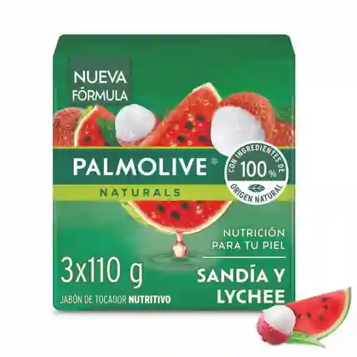 Jabon en Barra Palmolive Sandia Y Lychee 110gx3