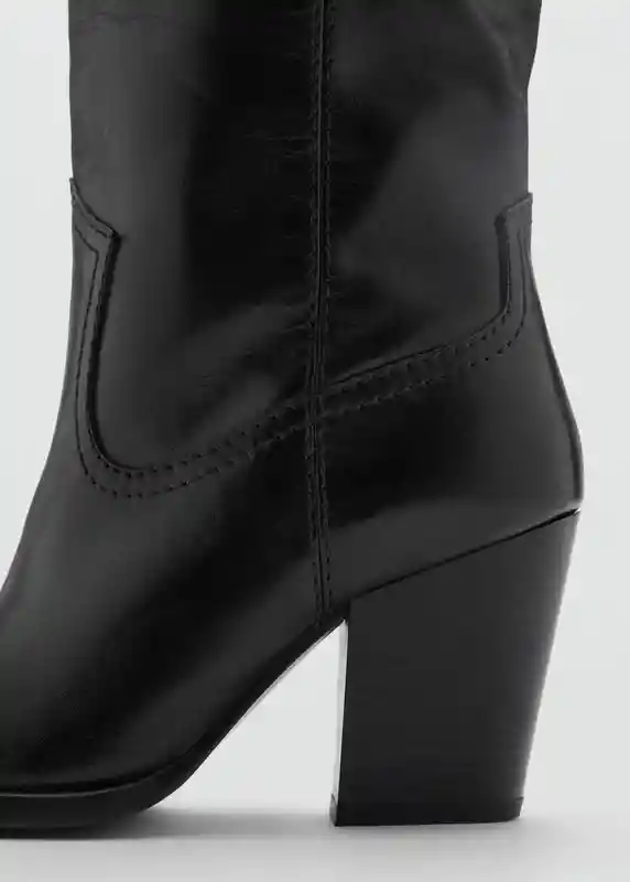 Botas London Negro Talla 38 Mujer Mango