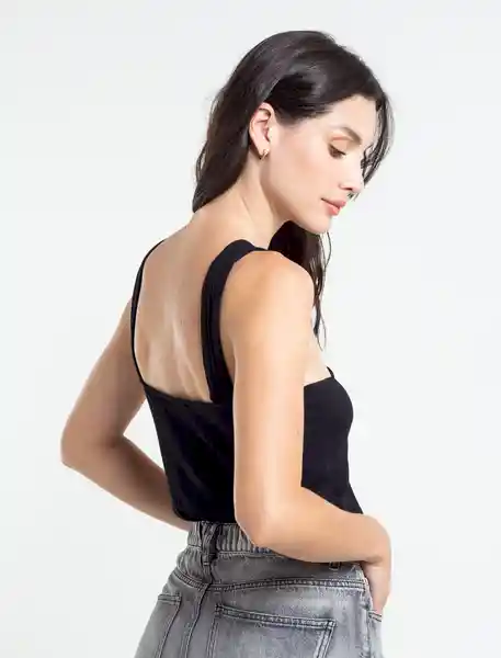 Camisa Cherlon Mujer Negro Puro Ultraoscuro Talla L Naf-Naf 