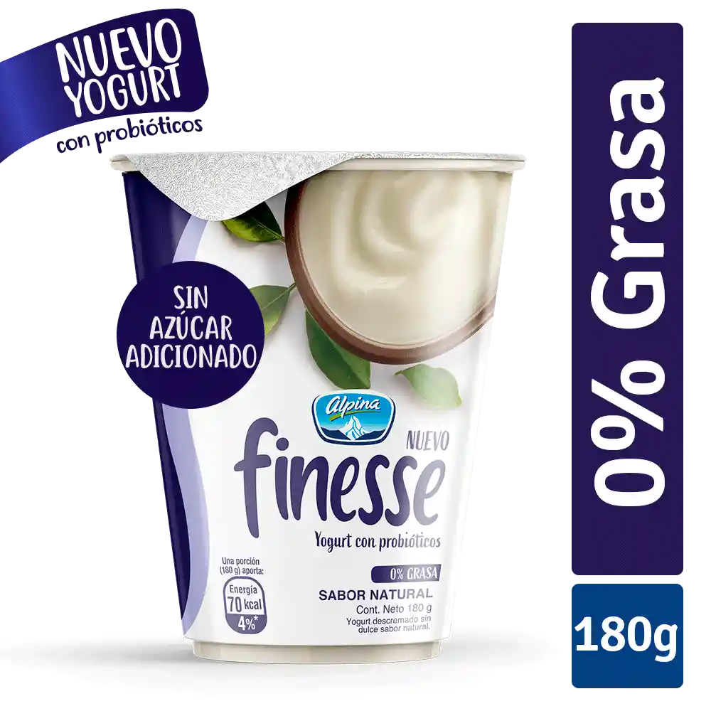 Finesse Yogurt con Probióticos Sabor Natural