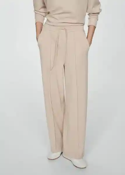 Pantalón Nique Beige Talla M Mujer Mango