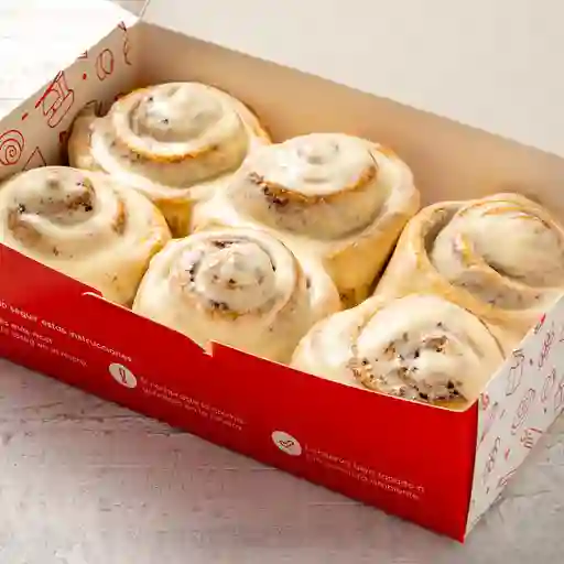 Cinnamon roll clasico x6