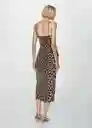 Vestido Leo Camel Talla XL Mujer Mango