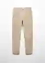 Pantalón Chinob Niños Beige Talla 18 Mango