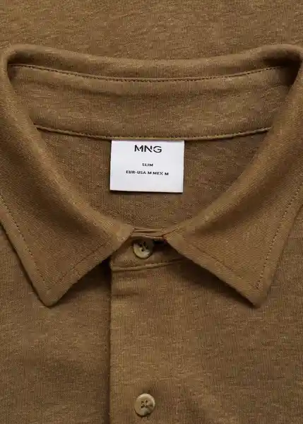 Polo Ricard Khaki Talla L Hombre Mango