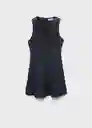 Vestido Deni Azul Talla M Mujer Mango