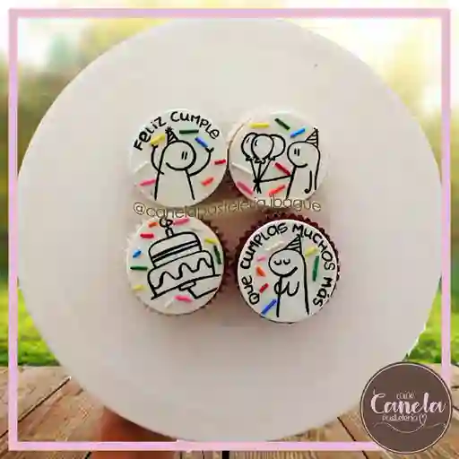 Cupcakes feliz cumple, q cumplas muchos