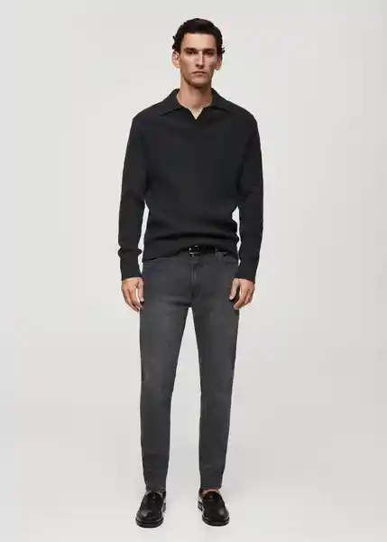 Jean Jude Tejano Gris Oscuro Talla 36 Hombre Mango