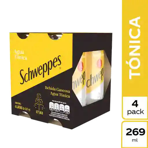 Tónica Schweppes 269ml x 4 Unds