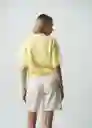 Saco Tejido Mujer Amarillo Creme Claro Talla S 082G085 Naf Naf