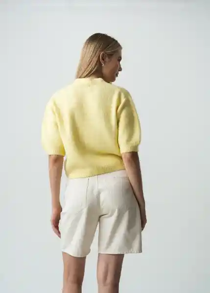 Saco Tejido Mujer Amarillo Creme Claro Talla S 082G085 Naf Naf
