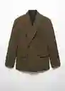 Blazer Americana Boston Khaki Talla 46 Hombre Mango