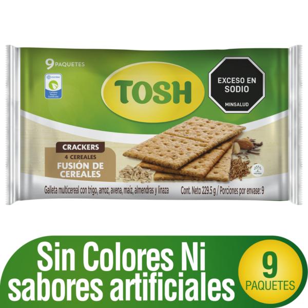 Galletas Tosh Fusión Cereales X9Und X229.5 g
