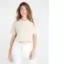  Camiseta Mujer Beige Polvo Claro Talla M 402E025 Naf-Naf 