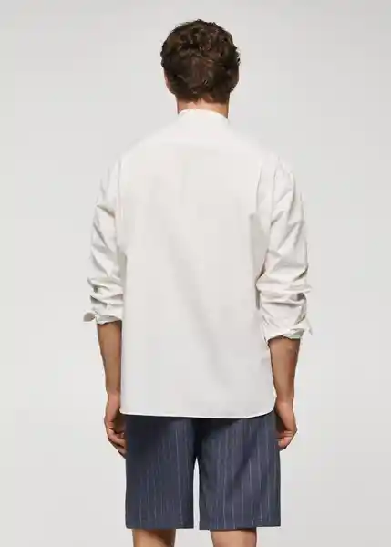 Camisa Jávea-I Blanco Talla L Hombre Mango