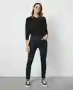 Jean H. Rise Cosmo Skinny Oscuro Femenino Azul Dark 8 Chevignon