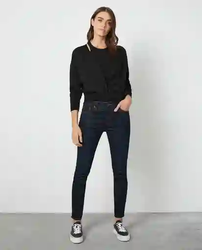 Jean H. Rise Cosmo Skinny Oscuro Femenino Azul Dark 8 Chevignon