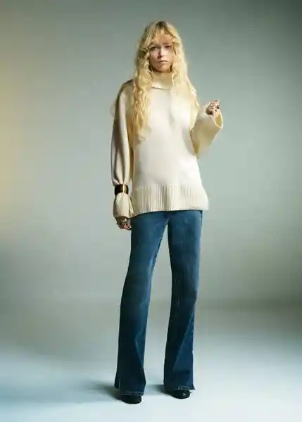 Saco Jersey Roger Crudo Talla M Mujer Mango