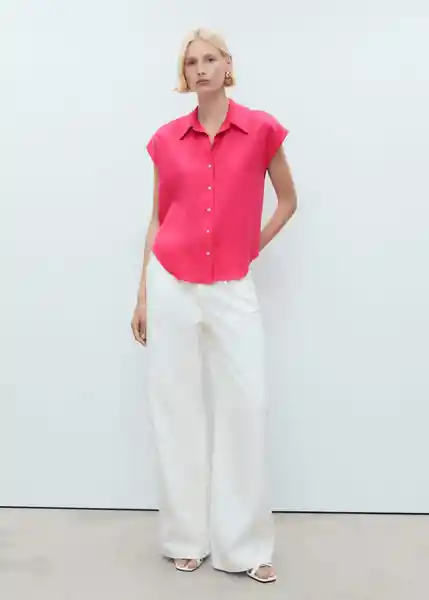 Camisa Lim Fresa Talla S Mujer Mango