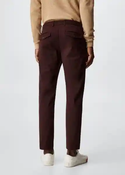 Pantalón Prato Vino Talla 36 Hombre Mango