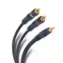 Cable Plug 3.5 mm a 2 Plug Rca de 3.6 m Con Conectores Dorados