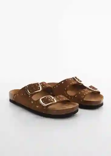 Sandalias Media Cuero Talla 38 Mujer Mango