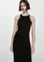 Vestido Sprio5 Negro Talla 24 Mujer Mango