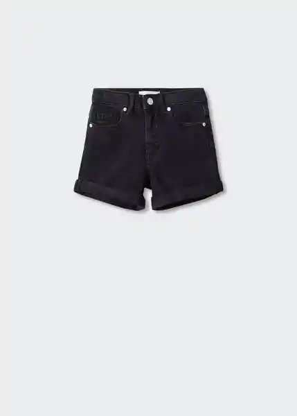 Short Chip Tejano Negro Talla 10 Niñas Mango