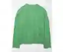 Suéter Tejido Para Mujer Verde Talla X-Small American Eagle