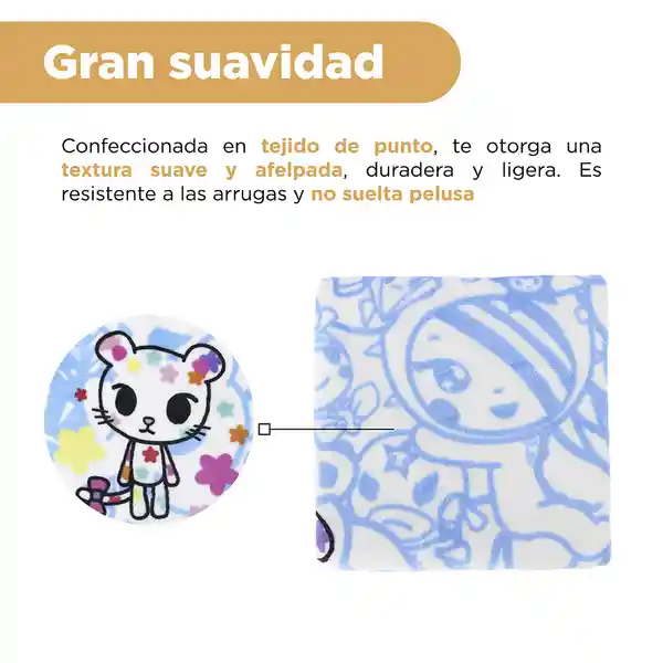 Cobija Multiprint Serie Tokidoki Azul Miniso