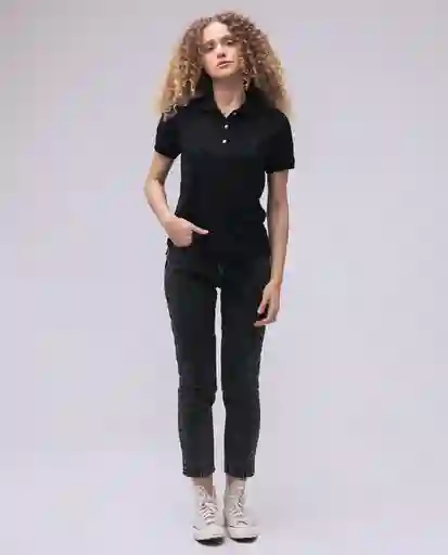  Camiseta Polo Mujer Negro Talla S 600D007 AMERICANINO 