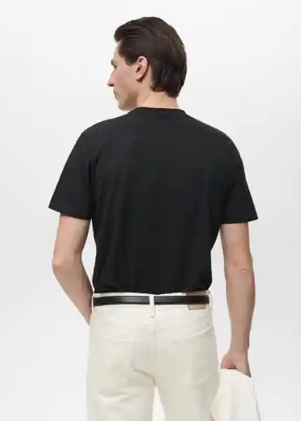 Camiseta Cherlo Negro Talla XS Hombre Mango