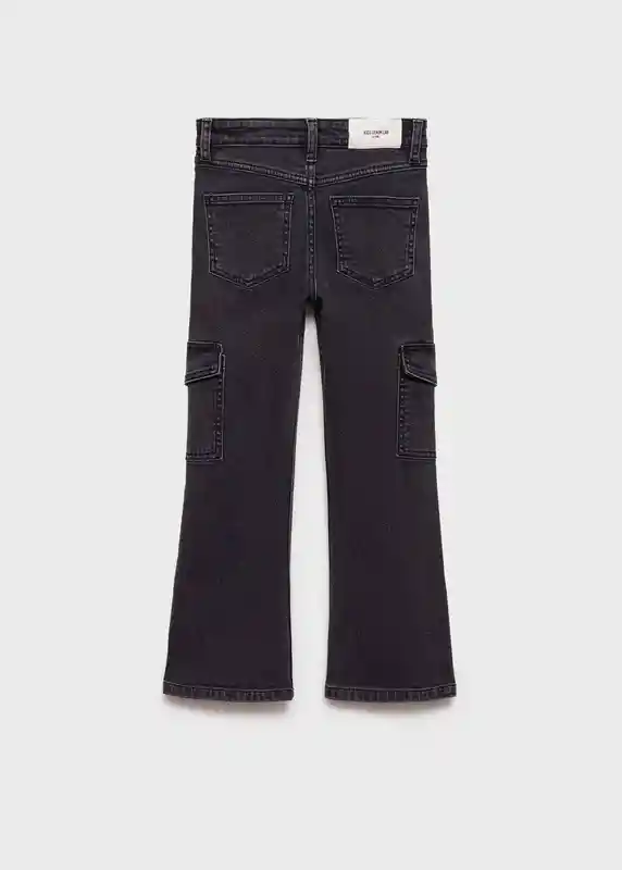 Jean Cargo7 Antracita Talla 07 Niñas Mango