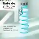 Miniso Termo de Silicona Plegable Azul 550 mL