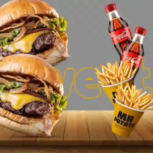 Duo Burger Sweet + Papas + Gaseosa