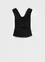 Top Xlibri Negro Talla M Mujer Mango