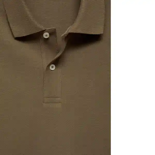 Camisa Polo Rea Oliva Talla Xl Hombre Mango