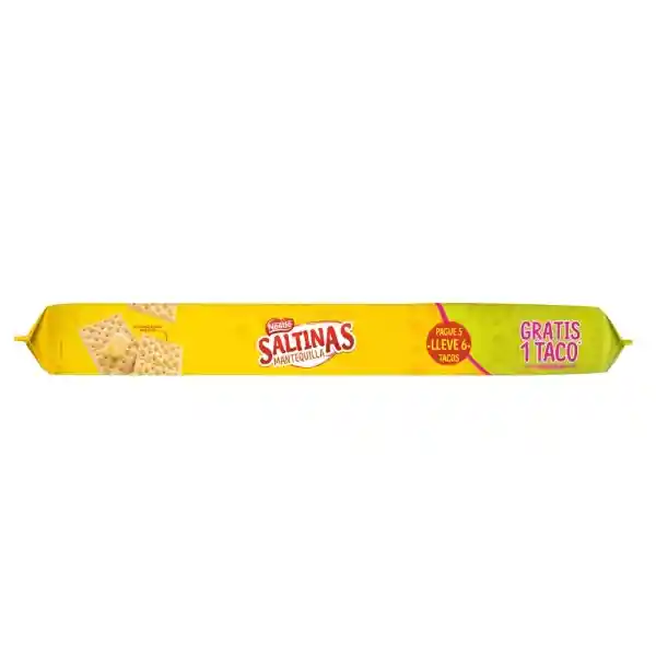 Galletas de sal SALTINAS Mantequilla pague 5 lleve 6 tacos x 684g