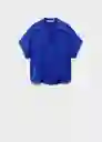 Camisa Sassa Azul Noche Talla L Mujer Mango