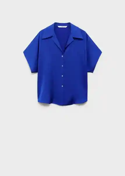Camisa Sassa Azul Noche Talla L Mujer Mango