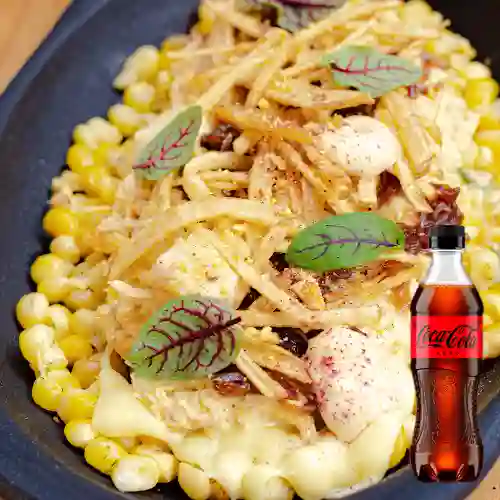 Combo Desgranado Pollo Desmechado +Cocacola ZERO 400ml