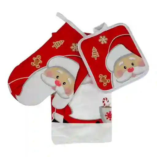 Set Papa Noel Coge Olla Guante Toalla 1700100163 Finlandek