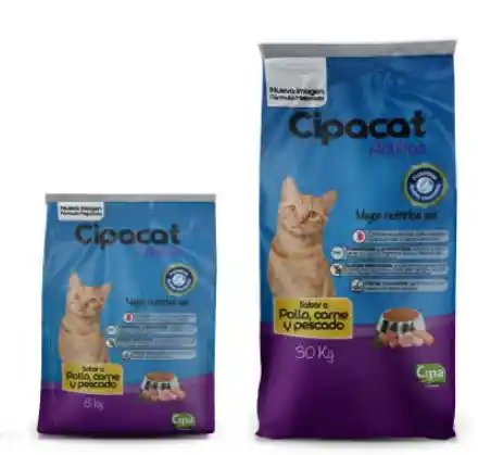 Cipacat Alimento Para Gato Pollo Carne y Pescado 30 Kg