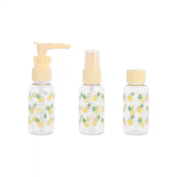 Kit de Botellas de Viaje Piña Miniso