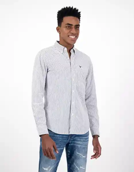 Camisa Hombre Azul Talla Medium American Eagle 01532103