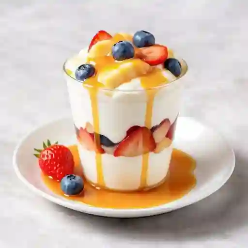 Parfait con base de yogur griego