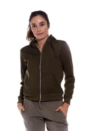 Buzo Abierto Mujer Verde Militar Talla M People