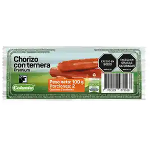 Chorizo Con Ternera Premium Colanta Duopack x 100 g