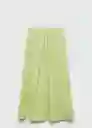 Falda Creta Verde Pastel Talla XS Mujer Mango